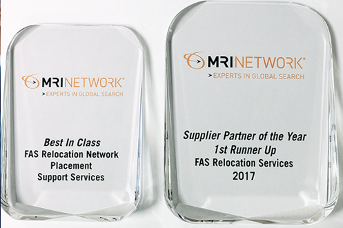 Two glass Global Mobility Solutions MRINetwork Awards Recruiter Services Relocation Pre-Decision Support Departure Services Destination Services Global Services Government Services
