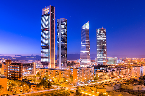City in Spain skyline reflecting Changing Economy