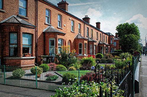 Beautiful brick homes with gardens in the Dublin housing market