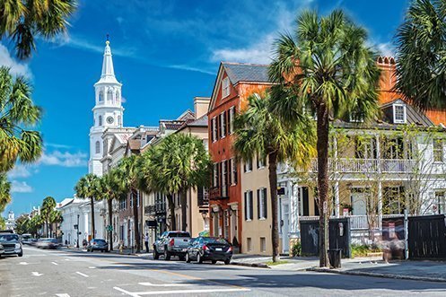 Charleston South Carolina skyline showing a city with the fastest growing jobs