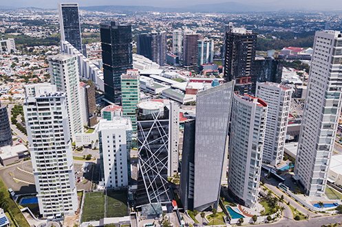 Guadalajara city skyline, benefitting from Mexico immigration alternatives where many foreign nationals work for technology industry companies