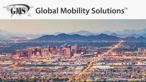 Phoenix Arizona city skyline at dusk, showing a beautiful city destination for companies considering a 2020 Phoenix Relocation