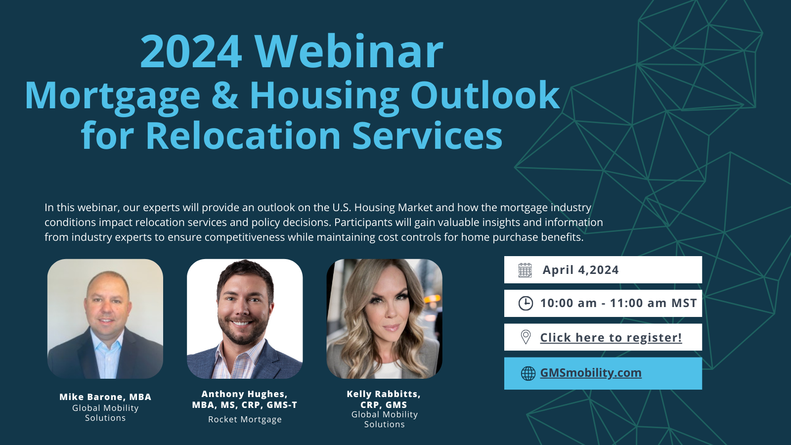 webinar being hosted by GMS and Rocket Mortgage